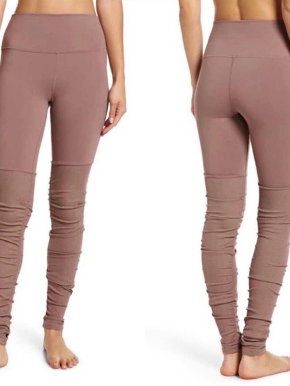 ALO Yoga Mauve High-Rise Ruched Leggings
